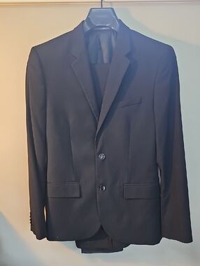 H&M Black Men's SKINNY Suit, Two-Button Suit Jacket And Pants